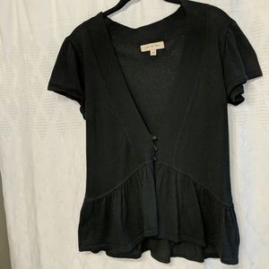 Black short sleeved sweater